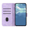 For Samsung Galaxy A56 5G Line Pattern Skin Feel Leather Phone Case(Light Purple)