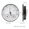 THB9392 Wall Hanging Household Weather Station Barometer Thermometer Hygrometer, 128mm (Silver)