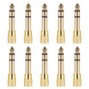 6.35mm Male to 3.5mm Female Audio Jack Adapters (10 Pcs in One Package, the Price is for 10 Pcs)