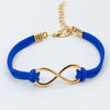 3 PCS Women Fashion Symbol Word 8 Twine Bracelets( blue)