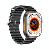 WS-E9 Ultra 2.2 inch IP67 Waterproof Metal Buckle Ocean Silicone Band Smart Watch, Support Heart Rate / NFC(Black)