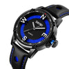 SKMEI 9211 Fashion Sports Stereo Dial Luminous Pointer Creative Watch Business Trend Men Quartz Watch(Blue)