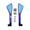 2 PCS Motorcycle Parts CNC Technology Aluminum Alloy Rearview Mirror Side Mirror(Black)