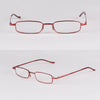 Reading Glasses Metal Spring Foot Portable Presbyopic Glasses with Tube Case +2.00D(Silver Gray)