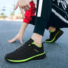JD-9088 Autumn Fly Woven Soft Bottom Men Leisure Shoes Couple Running Shoes, Size: 38(Black Green)