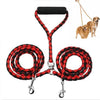 Double Dog Lead, Tangle-Free, 1.4m Red & Black, Small/Medium Dogs