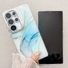 For Samsung Galaxy A36 5G Electroplated Marble Texture Phone Case(Dark Blue M16)
