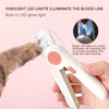 LED Pet Nail Clippers with File, Pink