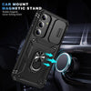 For Samsung Galaxy S25+ 5G Sliding Camshield TPU Hybrid PC Phone Case with Holder(Black)