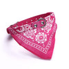 Adjustable PU Leather Dog Bandana, Magenta, Medium