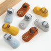 Baby Socks Cartoon Print Glue Strap Baby Anti-Slip Floor Socks Size: S 0-1 Years Old(Yellow)