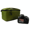 Water-resistant DSLR Padded insert Case Waterproof Zipper Removable Partition Camera Bags(Army Green)