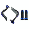 4 In 1 Motorcycle Modification Accessories Horn Windshield Windproof Protective Cover+Handlebar Plastic Throttle Grip Accessories(Blue)