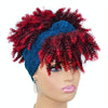 Headscarf Wig Black Gradient Small Curly Wig Explosive Headgear, Colour: 11.TJF4-1B#
