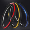 Car Steering Wheel Carbon Fiber Breathable Wear-resistant Leather Case, Size: 38cm(Red Round)