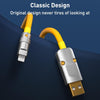 XJ-U101 USB to 8 Pin Spring Charging Data Cable, Length: 1.5m(Yellow)