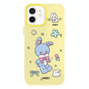 For iPhone 12 Skin Feeling Jelly TPU Hybrid PC Phone Case(Blue Rabbit Yellow)