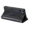 For Samsung Galaxy A06 5G / 4G Grid Texture Zipper Leather Phone Case with Lanyard(Black)