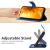 For Samsung Galaxy XCover7 Pro Skin Feel Sun Flower Embossed Flip Leather Phone Case with Lanyard(Dark Blue)