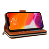 For iPhone 12 / 12 Pro Nine-card Slots Zipper Wallet Bag Leather Phone Case(Brown)