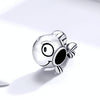 S925 Sterling Silver Simple Cute Fish Bead DIY Bracelet Necklace Accessories