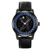 SKMEI 2116 Multifunctional Men 30M Waterproof Fashion Casual Quartz Watch(Blue Leather)