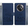 For Realme 13+ Global Cute Cats RFID Leather Phone Case(Blue)