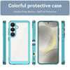 For Samsung Galaxy S25 5G Colorful Series Acrylic Hybrid TPU Phone Case(Transparent Blue)