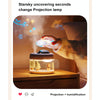 J221 Multifunctional Night Light Projection Humidifier(White Lion)