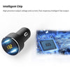 Mini Multifunctional Dual USB Digital Display Car Charger(Grey)