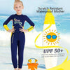 DIVE&SAIL Children Warm Swimsuit One-piece Wetsuit Long Sleeve Cold-proof Snorkeling Surfing Suit, Size: S(Yellow)