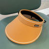 MENGLANDI Summer Outdoor Riding Anti-ultraviolet Sunshade Empty Top Hat, Size: Adjustable(D-200 Orange)