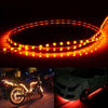 5 PCS Flow Style 45 LED 3528 SMD Waterproof Flexible Car Strip Light for Car Decoration, DC 12V, Length: 90cm(Yellow Light)