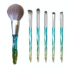 Makeup Brush Corn Silk Fiber Hair Can Washing Makeup Brush, Style:Green Loose Powder Brush+5 PCS Eye Shadow Brush