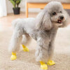 Silicone Dog Boots, Waterproof, Yellow, M (4 PCS)