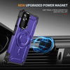 For Samsung Galaxy A32 Lens Holder MagSafe Phone Case(Purple)