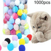 1000 Pack 3cm Plush Balls Cat Toys Kitten Play Balls Colourful Soft