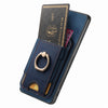 For Samsung Galaxy Note20 Ultra Retro Splitable Magnetic Stand Card Bag Leather Phone Case(Blue)