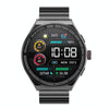 BM01 1.45 inch Steel Band IP68 Waterproof Smart Watch Support Bluetooth Call / NFC(Black)