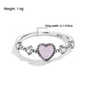 SCR805 S925 Sterling Silver Gentle Delicate Heart Ring(No.8)