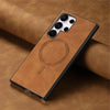 For Samsung Galaxy S25+ 5G Solid Color Retro Magsafe PU Back Cover Phone Case(Brown)