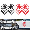 2 PCS/Set D-739 Skull Pattern Car Modified Decorative Sticker(Yellow)
