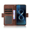 For Asus Zenfone 8 ZS590KS Skin Feel Calf Pattern Horizontal Flip Leather Case with Holder & Card Slots & Photo Frame(Brown)