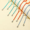 Glossy Crystal Beads Handmade Mask Anti-Lost Hanging Lanyard Chain Glasses Chain(Sapphire Blue)