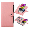 For iPhone 14 Plus ViLi GBS-C Series MagSafe Magnetic RFID Leather Flip Phone Case(Pink)