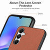 For Samsung Galaxy A24 Twill Fabric Leather Skin Back Phone Case(Brown)