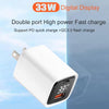 CYKE K02 30W PD+QC3.0 Mobile Phone Digital Display Fast Charger, Plug: EU(Black)