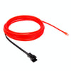 EL Cold Red Light Waterproof Round Flexible Car Strip Light with Driver for Car Decoration, Length: 2m(Red)