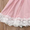 Girls Lace Princess Dress Trumpet Sleeve Three-dimensional Flower Dress, Kid size:110cm(Pink)