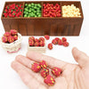 5 PCS 1:12 Fruit Simulation Dragon Fruit Kitchen Accessory Mini House Toy(Red)